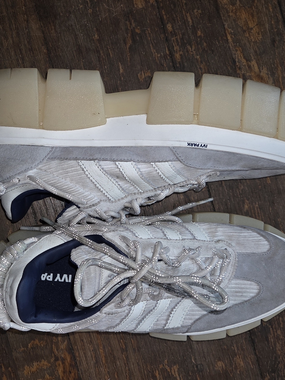 ADIDAS Women's Casual Lace-Up Sneakers in Light Gray/White - IVY PARK, Size 8